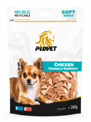 PLOVET Dog Kuřecí sendvič s treskou 240g