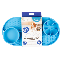 DUVO Lízací podložka multi modrá vlnka 32x16,5cm