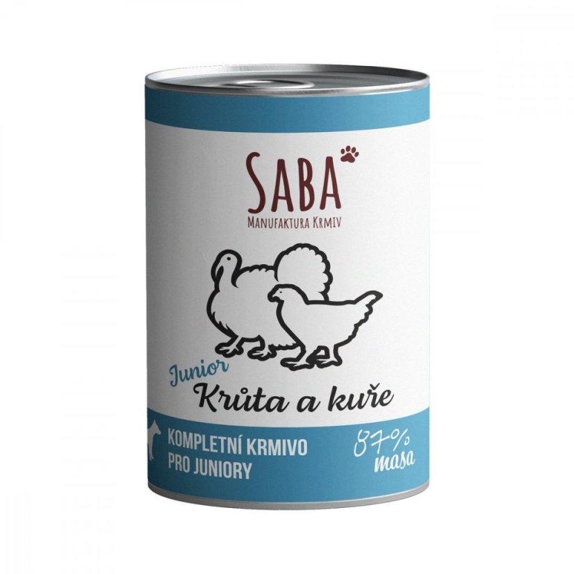 SABA Junior Hovězí s rýží pro štěňata 1,5kg