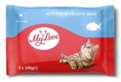Kapsičky My Love Cat s rybou v omáčce 4x100g