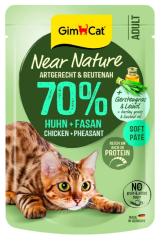 GimCat Near Nature kuře a bažant 85 g kapsička pro kočky