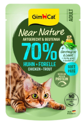 GimCat Near Nature kuře a pstruh 85 g kapsička pro kočky