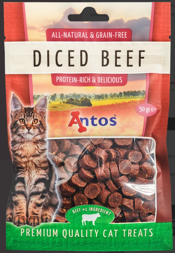 ANTOS Cat Snack s hovězím 50g