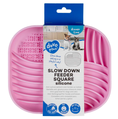 DUVO Lízací podložka čtvercová růžová 20x17,5cm.