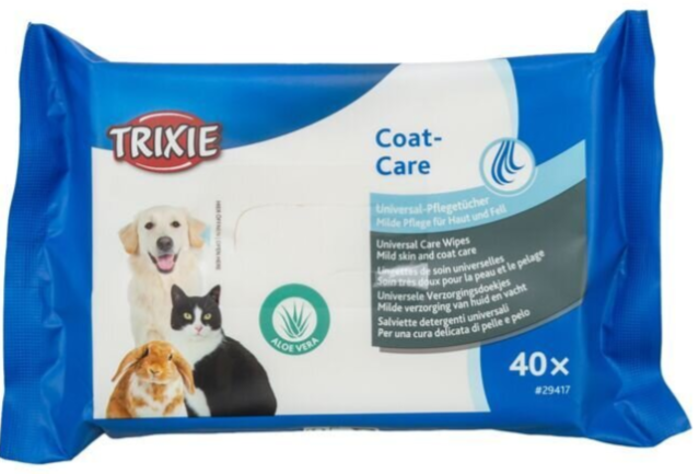 Coat care, univerzální vlhčené ubrousky s aloe vera, 40ks