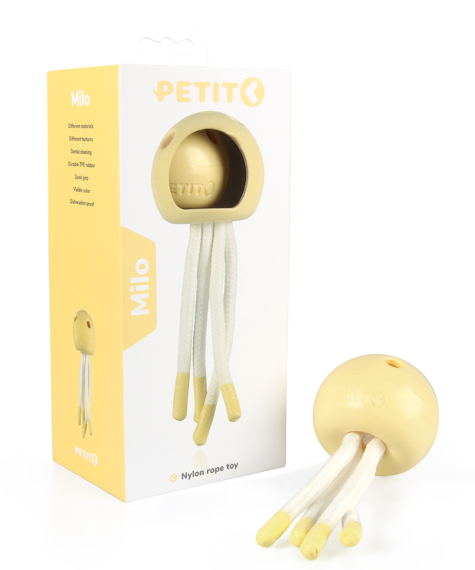 Hračka Petit chobotnice  žlutá 18cm