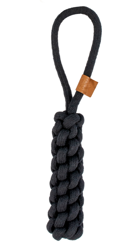 Hračka bavlněná Pešek pletený černý 36cm.