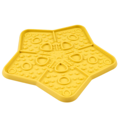 DUVO Lízací podložka hvězda žlutá 19x17,5x1cm.
