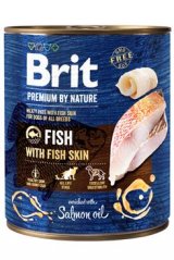 Brit Premium Dog by Nature konzerva Fish & Fish Skin 800g