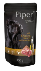PIPER malá kapsička Kuřecí srdíčka s hnědou rýží 150g