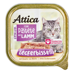 Attica paštika pro kočky Senior Lamb 100 g
