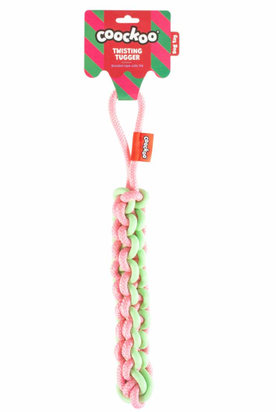 Coockoo hračka Pešek pletená zelený/růžový 45cm.
