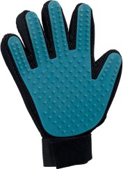 TRIXIE Pečující masážní rukavice černo/modrá 16 x 24 cm