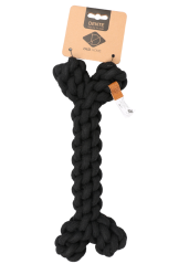 Hračka bavlněná Kost černá 30cm.