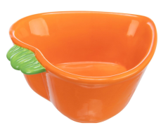 Keramická miska mrkev (morče, králík) 180ml, 12x11cm, oranžová Trixie