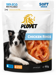 PLOVET Dog Kuřecí kroužky 240g