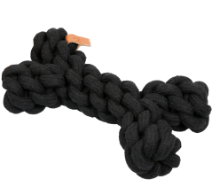 Hračka bavlněná Kost černá 19cm.