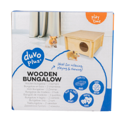 DUVO Dřevěný bungalov pro  hlodavce 20x20x10cm.