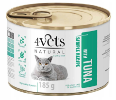 4Vets Cat Natural Simple Recipe with Tuna 185 g