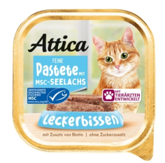 Attica paštika pro kočky s mořským lososem 100g