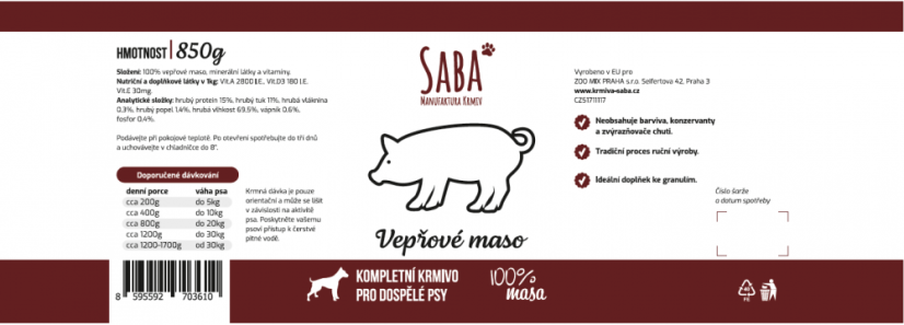 SABA Masové menu 12ks konzerv 850g
