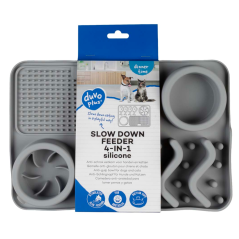 DUVO Lízací podložka 4v1 šedá 30x20cm