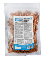 CARODO Dog poch. Kousky z mramorovaného lososa 500g