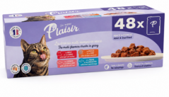 Plaisir cat KAPSA MEGA MULTIPACK pro dospělé i sterilizované kočky 48 x 85g