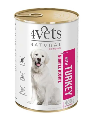 4Vets NATURAL SIMPLE RECIPE krůtí konzerva pro psy 400 g