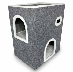 DUVO Škrábací domek GORDON pro kočky 39x39x35cm