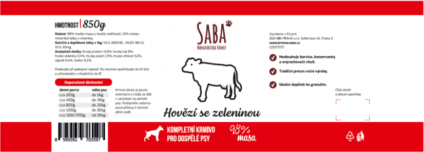 SABA Masové menu 12ks konzerv 850g
