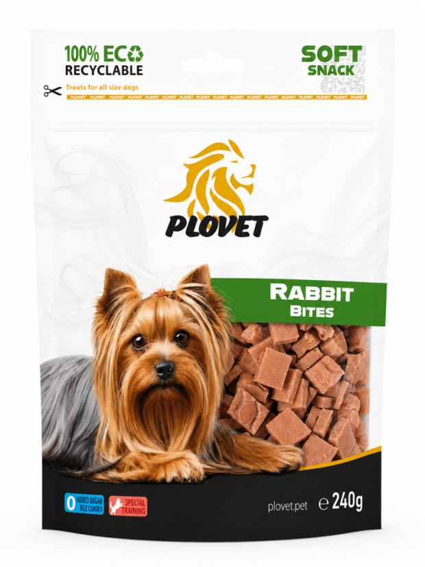 PLOVET Dog Králičí tréninkové kousky 240g
