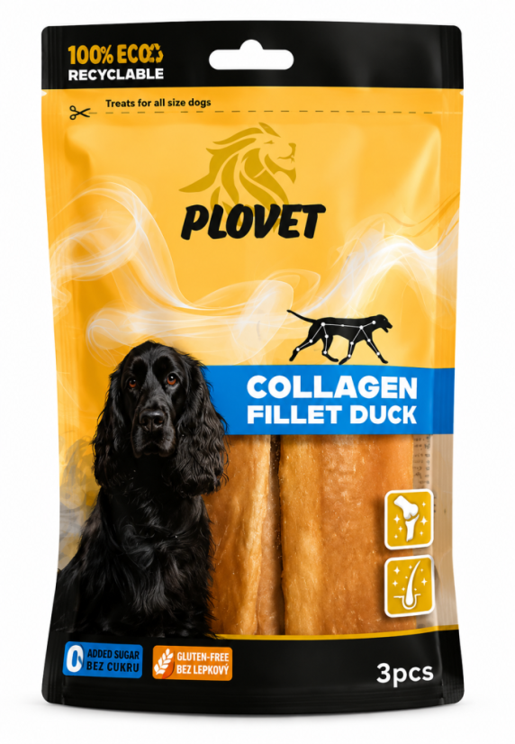 PLOVET Kolagenový filet M, kachní  3ks